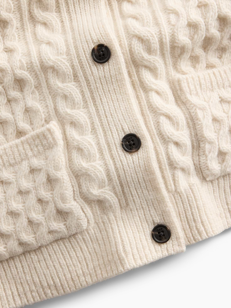 Image 5 of 8, Gap × A.P.C. Wool Cable-Knit Cardigan, Cardmember Early Access