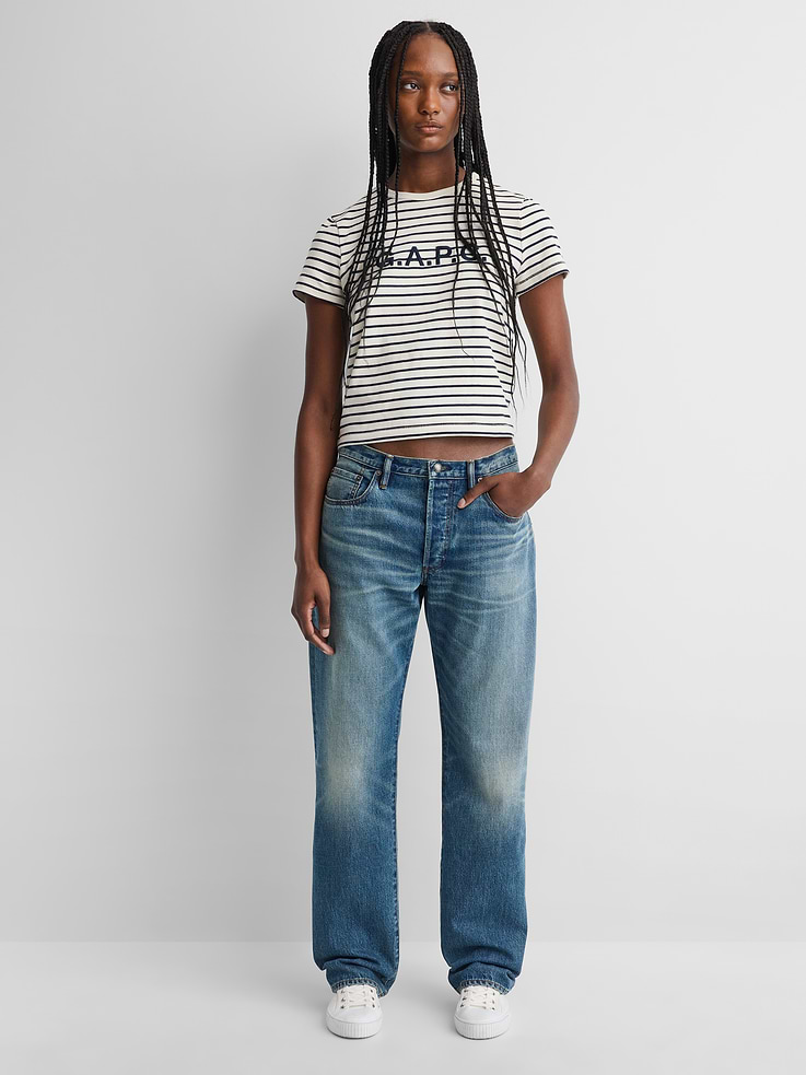 Image 5 of 9, Gap × A.P.C. Japanese Denim Relaxed Straight Jeans, Cardmember Early Access