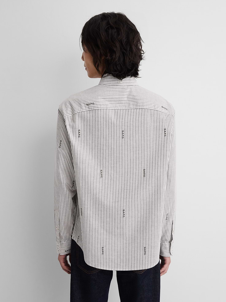 Image 3 of 8, Gap × A.P.C. Relaxed Logo Oxford Shirt, Cardmember Early Access