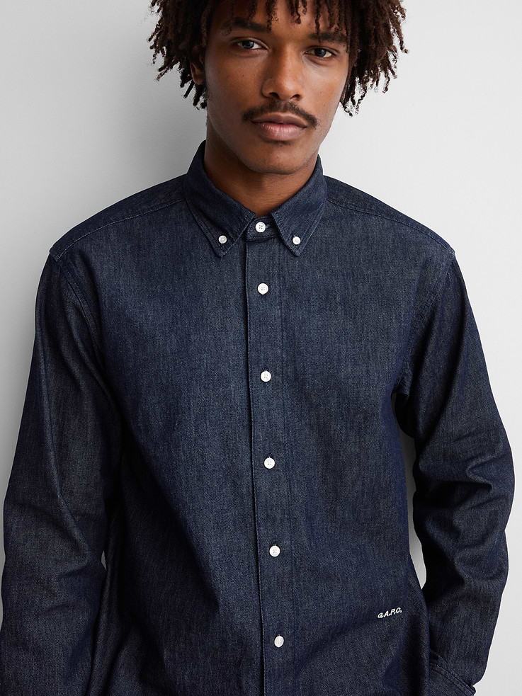 Image 6 of 8, Gap × A.P.C. Denim Relaxed Shirt, Cardmember Early Access
