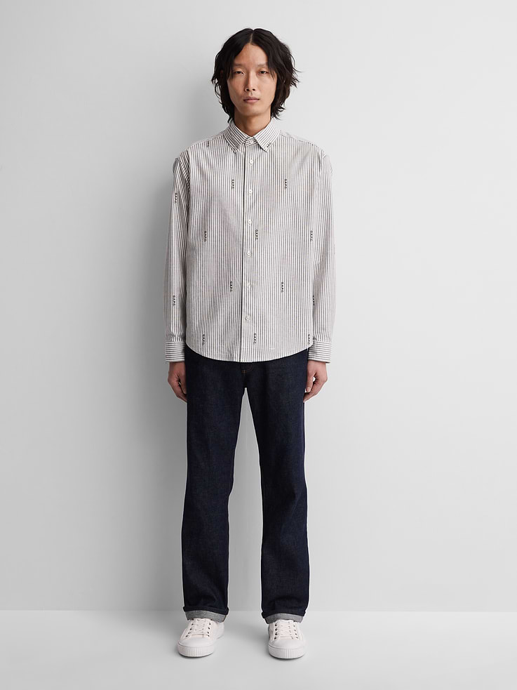Image 2 of 8, Gap × A.P.C. Relaxed Logo Oxford Shirt, Cardmember Early Access