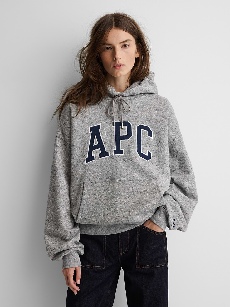 Image 5 of 9, Gap × A.P.C. Extra Heavyweight Logo Hoodie, Cardmember Early Access