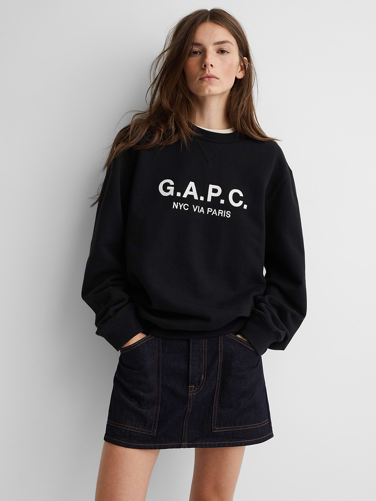 Image 4 of 6, Gap × A.P.C. Heavyweight Logo Sweatshirt, Cardmember Early Access