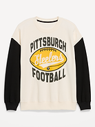 Image number 4 showing, Pittsburgh Steelers Oversized Fleece Sweatshirt for Women