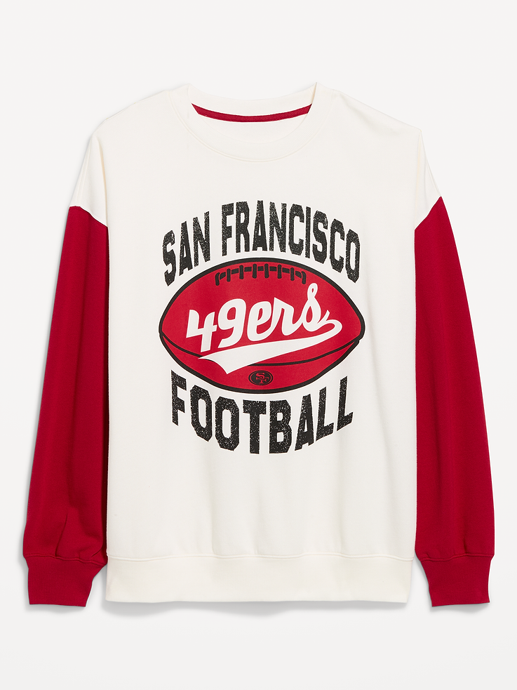 Image 4 of 6, San Francisco 49ers Oversized Fleece Sweatshirt for Women