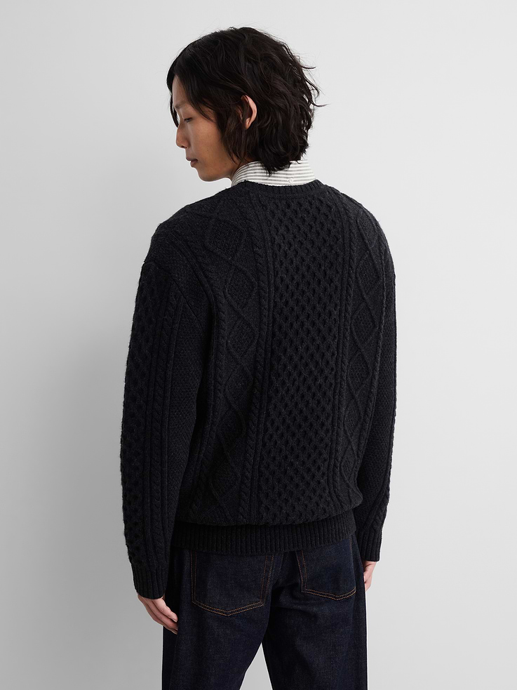 Image 3 of 8, Gap × A.P.C. Wool Cable-Knit Sweater, Cardmember Early Access