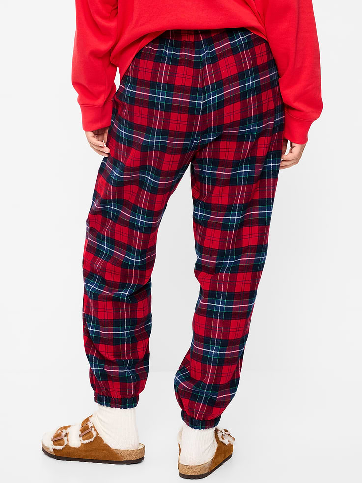 Image 6 of 8, Flannel Pajama Joggers for Women