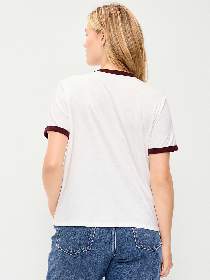 Image 6 of 8, EveryWear Crew-Neck Graphic Ringer T-Shirt
