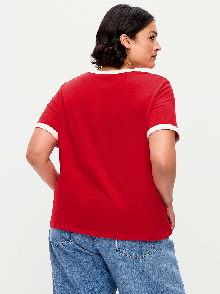 Image 8 of 8, EveryWear Crew-Neck Graphic Ringer T-Shirt