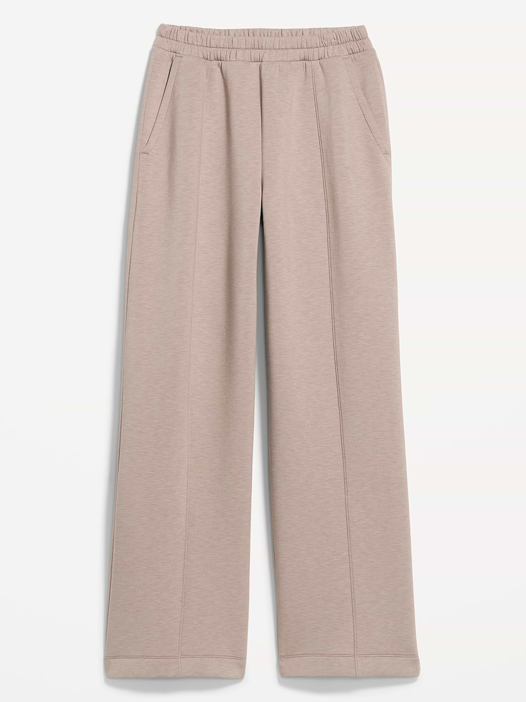 L'image numéro 9 présente Pantalon cargo jambe large à taille haute en molleton raffiné