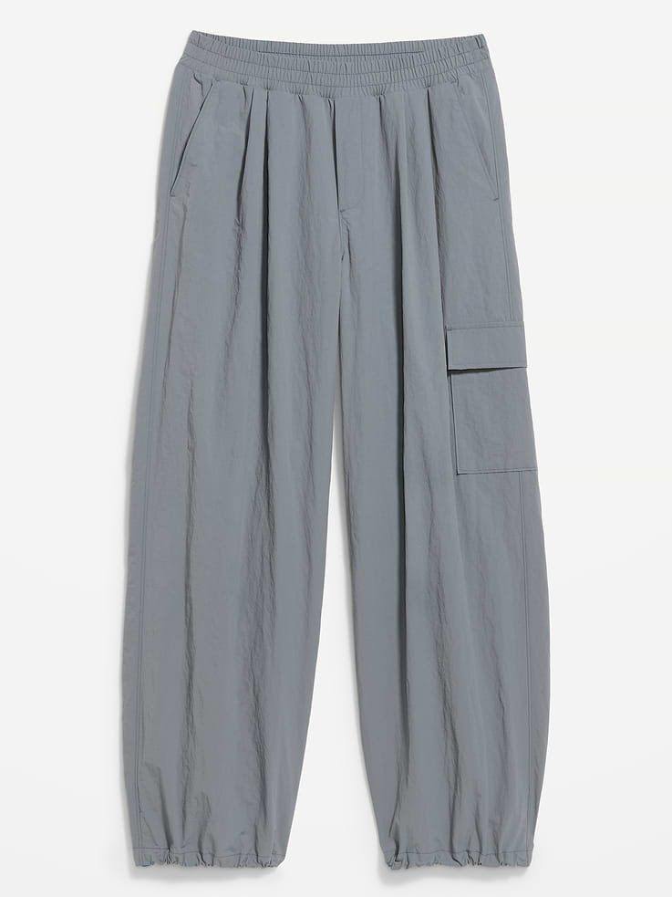 Image 9 of 10, Mid-Rise Adjustable Active Woven Utility Pants