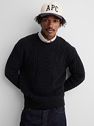 Image 1 of 5, Sturdy, 6-panel cotton baseball hat., Stitching at curved brim., Adjustable closure at back., Embroidered Gap x A.P.C. logo at front., Product #1179738