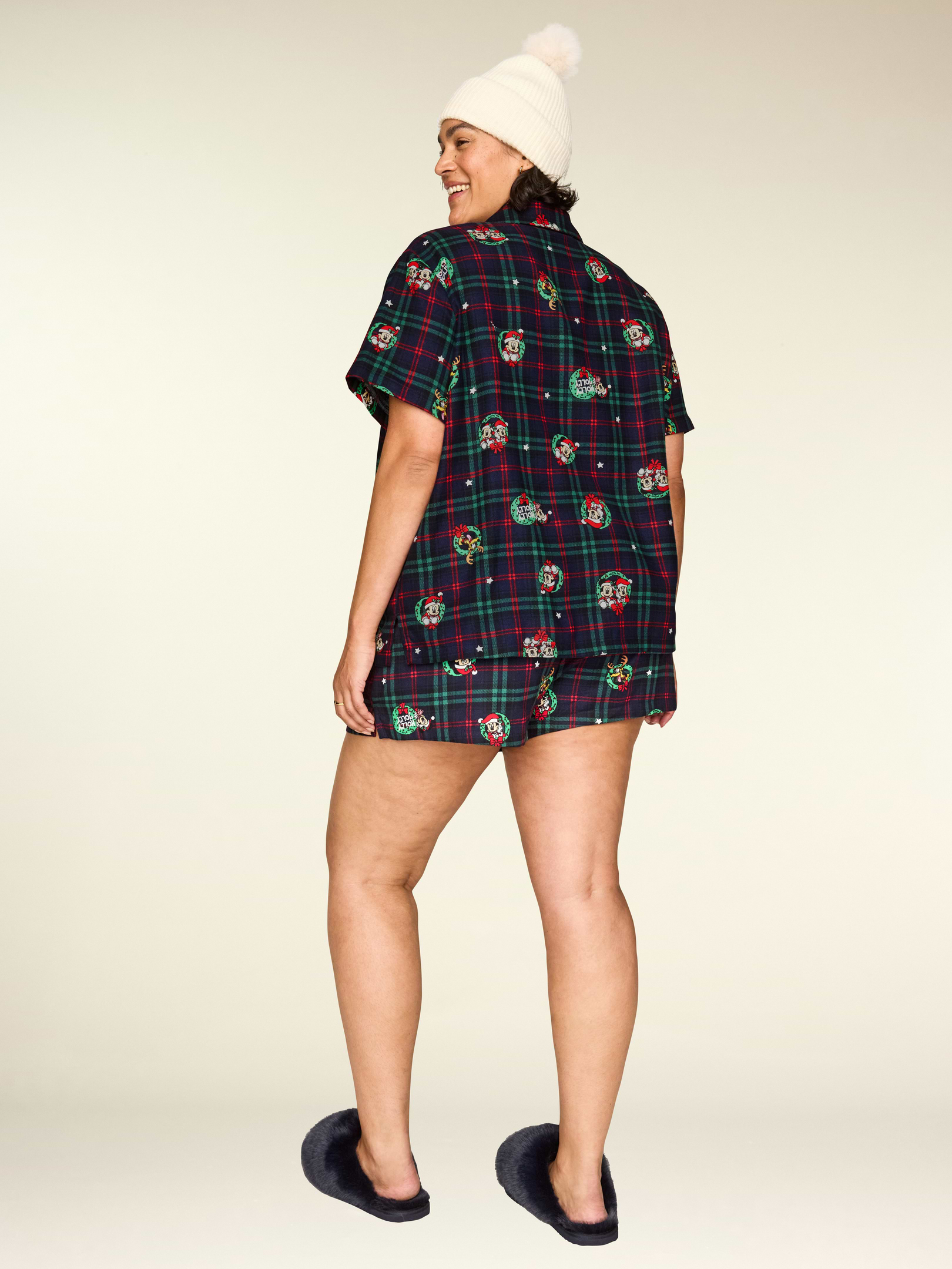 Image 8 of 8, Old Navy x Disney Flannel Pajama Shorts Set for Women