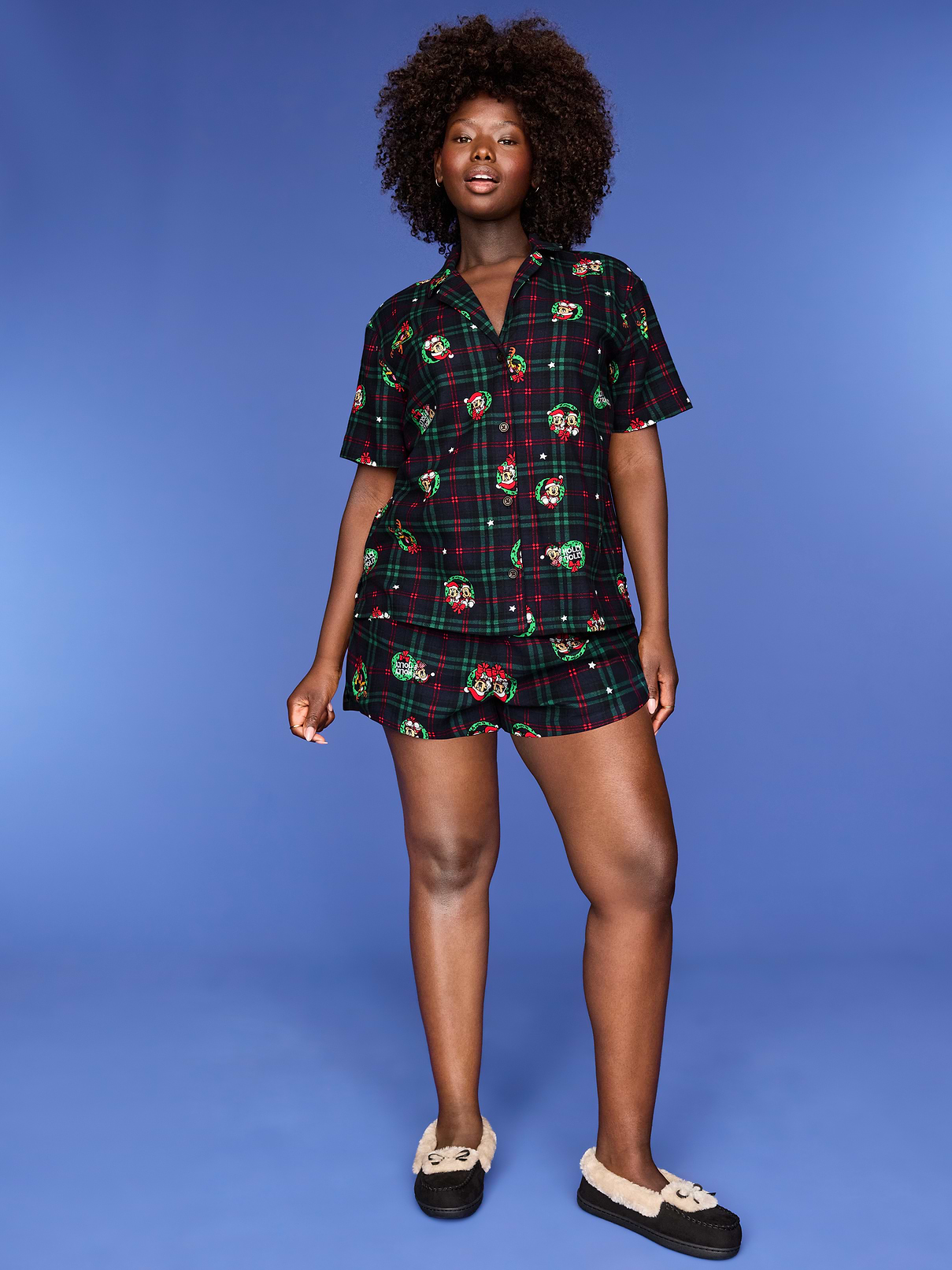 Image 5 of 8, Old Navy x Disney Flannel Pajama Shorts Set for Women
