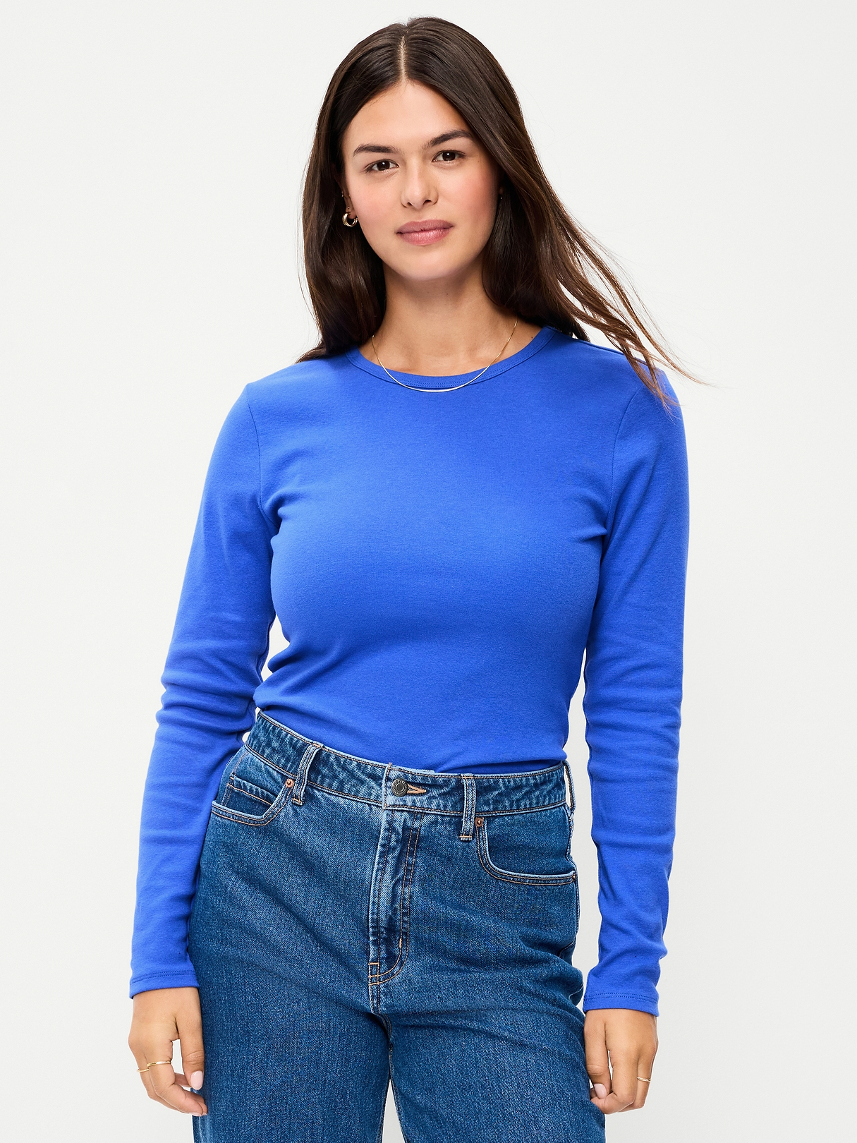 Snug Crew-Neck Long Sleeve T-Shirt | Old Navy