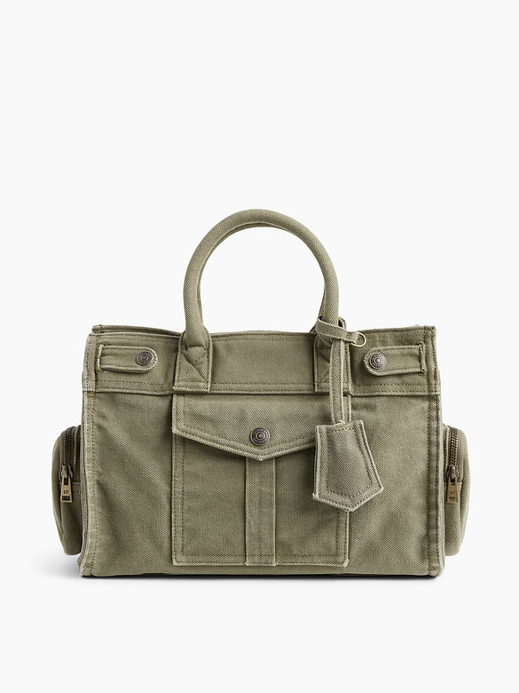 Canvas Five Pocket Satchel