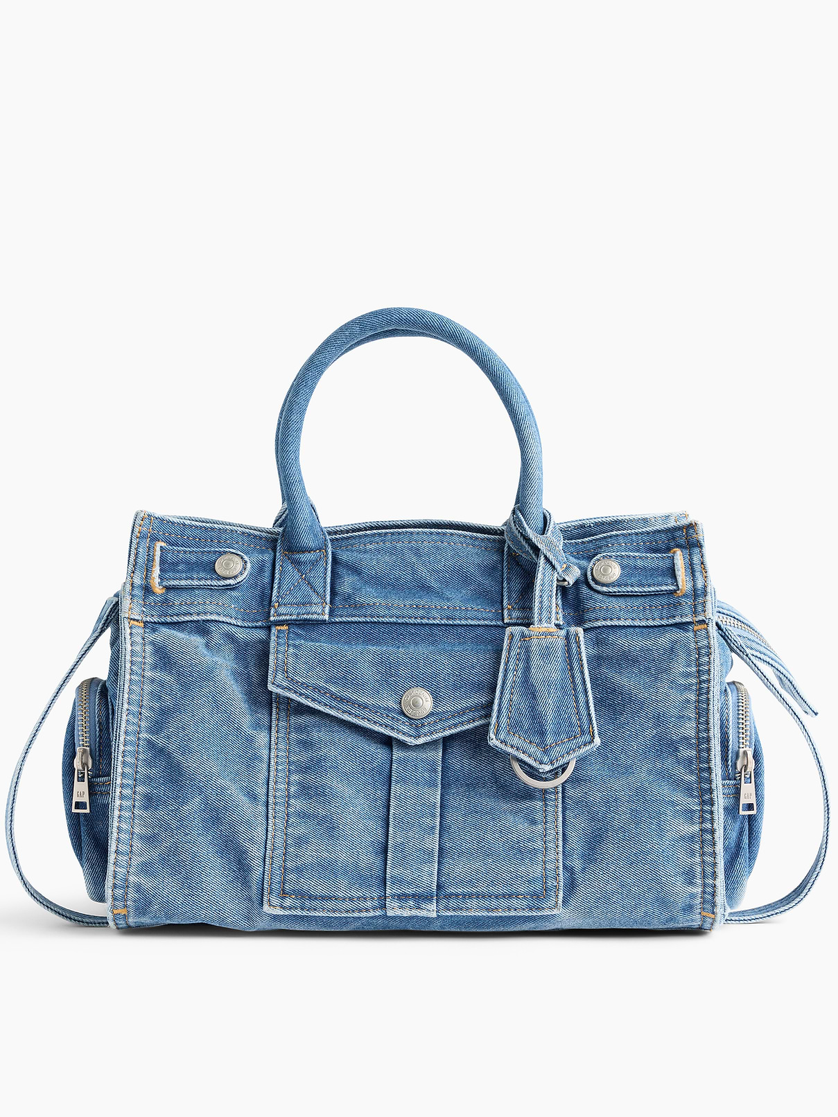 Image number 1 showing, Denim Five Pocket Satchel