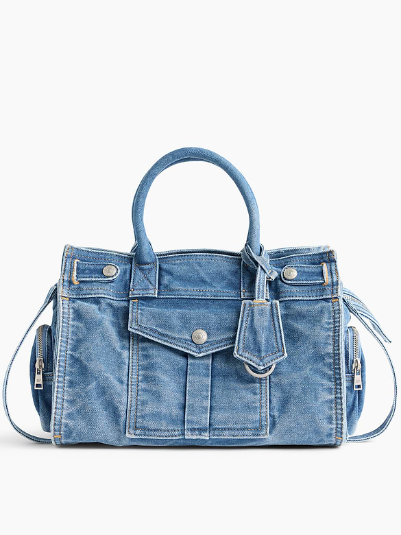 Denim Five Pocket Satchel