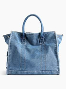Image number 4 showing, Large Denim Five Pocket Tote