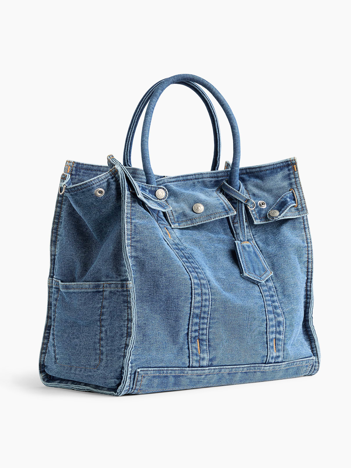Image number 3 showing, Large Denim Five Pocket Tote