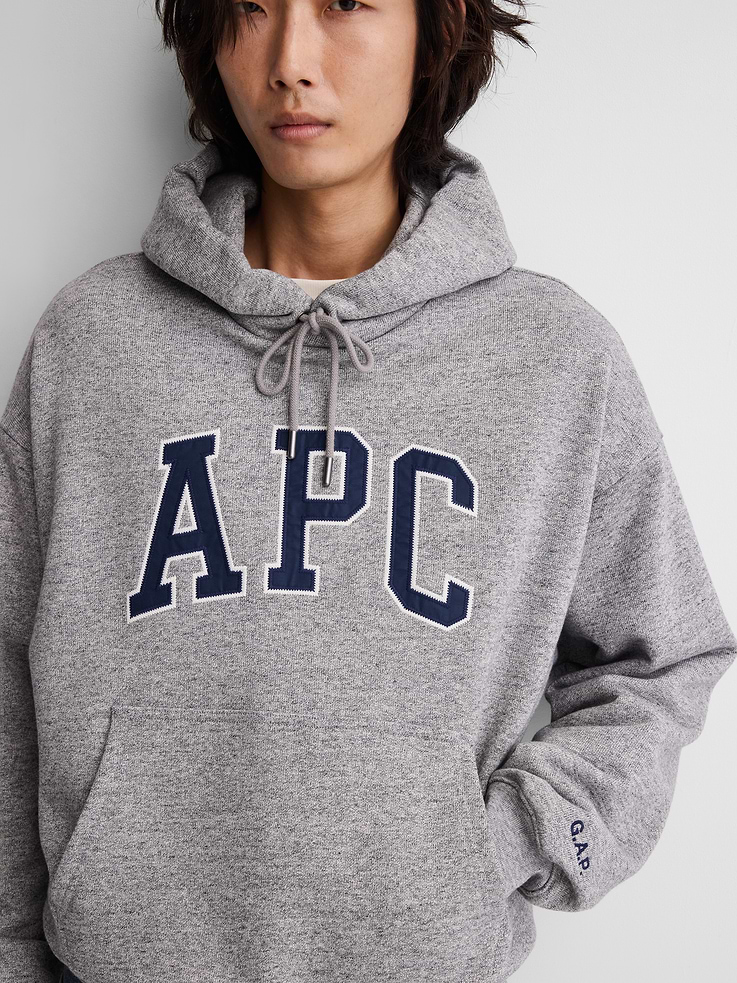 Image 8 of 9, Gap × A.P.C. Extra Heavyweight Logo Hoodie, Cardmember Early Access