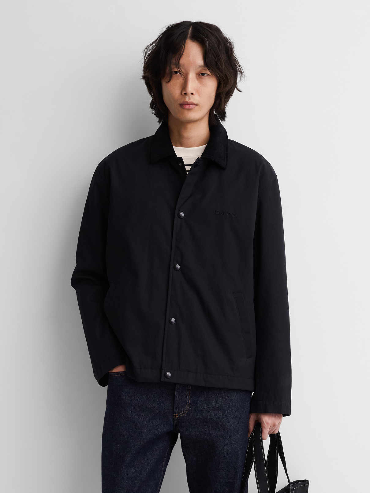 A.P.C. コーチジャケット ブラック Gap × A.P.C. Coated Canvas Coaches Jacket | Gap