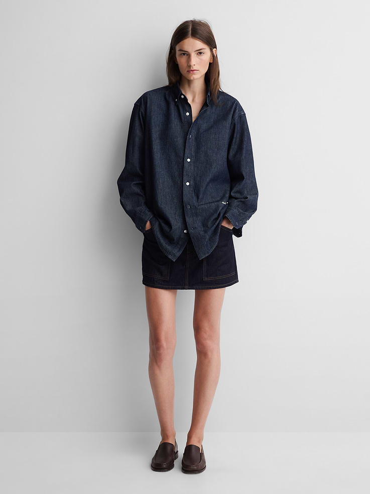 Image 4 of 8, Gap × A.P.C. Denim Relaxed Shirt, Cardmember Early Access