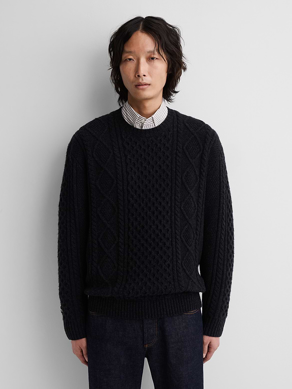 Gap × A.P.C. Wool Cable-Knit Sweater