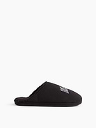 Image 1 of 4, These slippers are made with a soft fleece upper with a cozy sherpa lining., Soft sole., NAP logo at front., Product #1189118