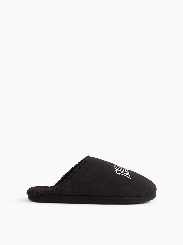 Sherpa-Lined NAP Logo Slippers
