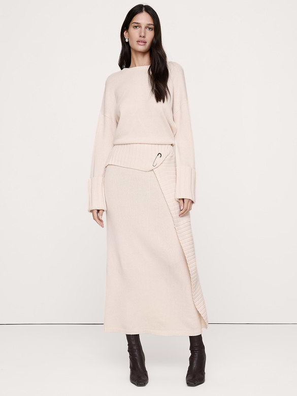 Merino-Cotton Maxi Sweater Dress