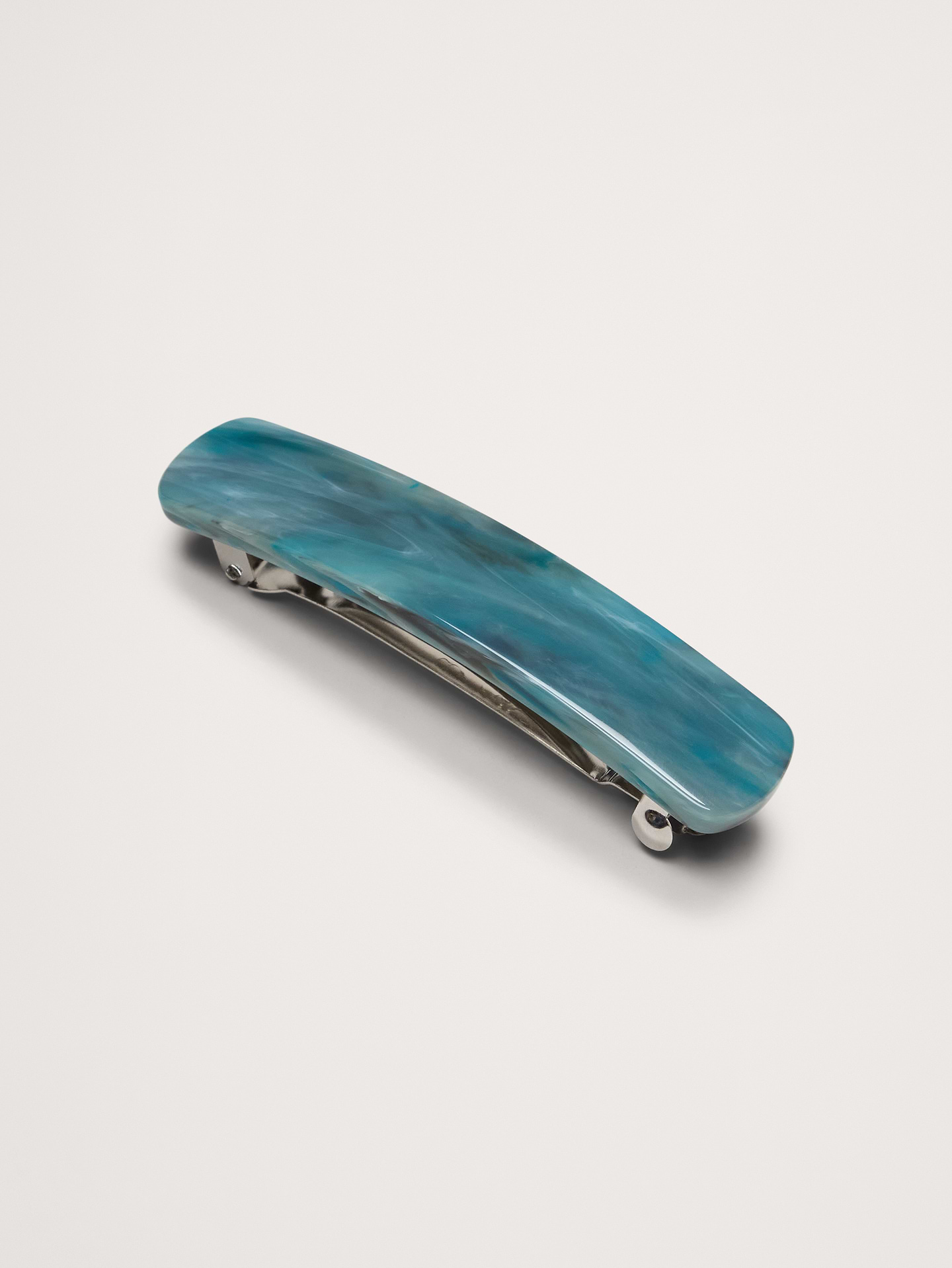 Image 1 of 4, Handmade in France from fine Italian acetate, this heirloom-quality barrette securely holds half or full hair styles. Recommended for all hair types and textures., Machete: Atlanta-based accessories brand, crafting eco-conscious jewelry from Italian acetate with vintage soul and global artistry—each piece is designed to last and made with care., Made in France., Product #1188626