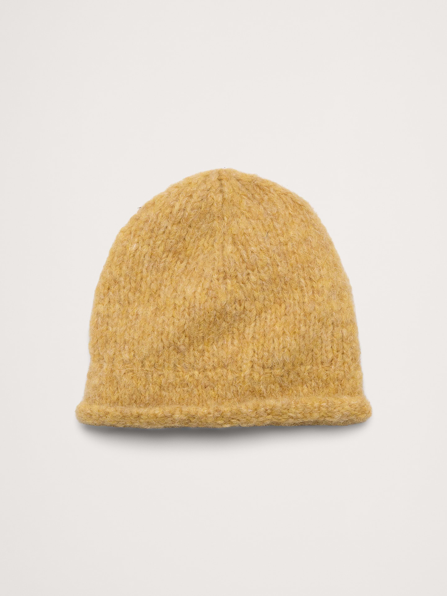 Image 1 of 4, Our take on the season's rolled beanie styles, this one is knitted from a soft, warm and slightly fuzzy blend of alpaca wool., Fabric from Italy's Pinori Filati mill., Product #906509