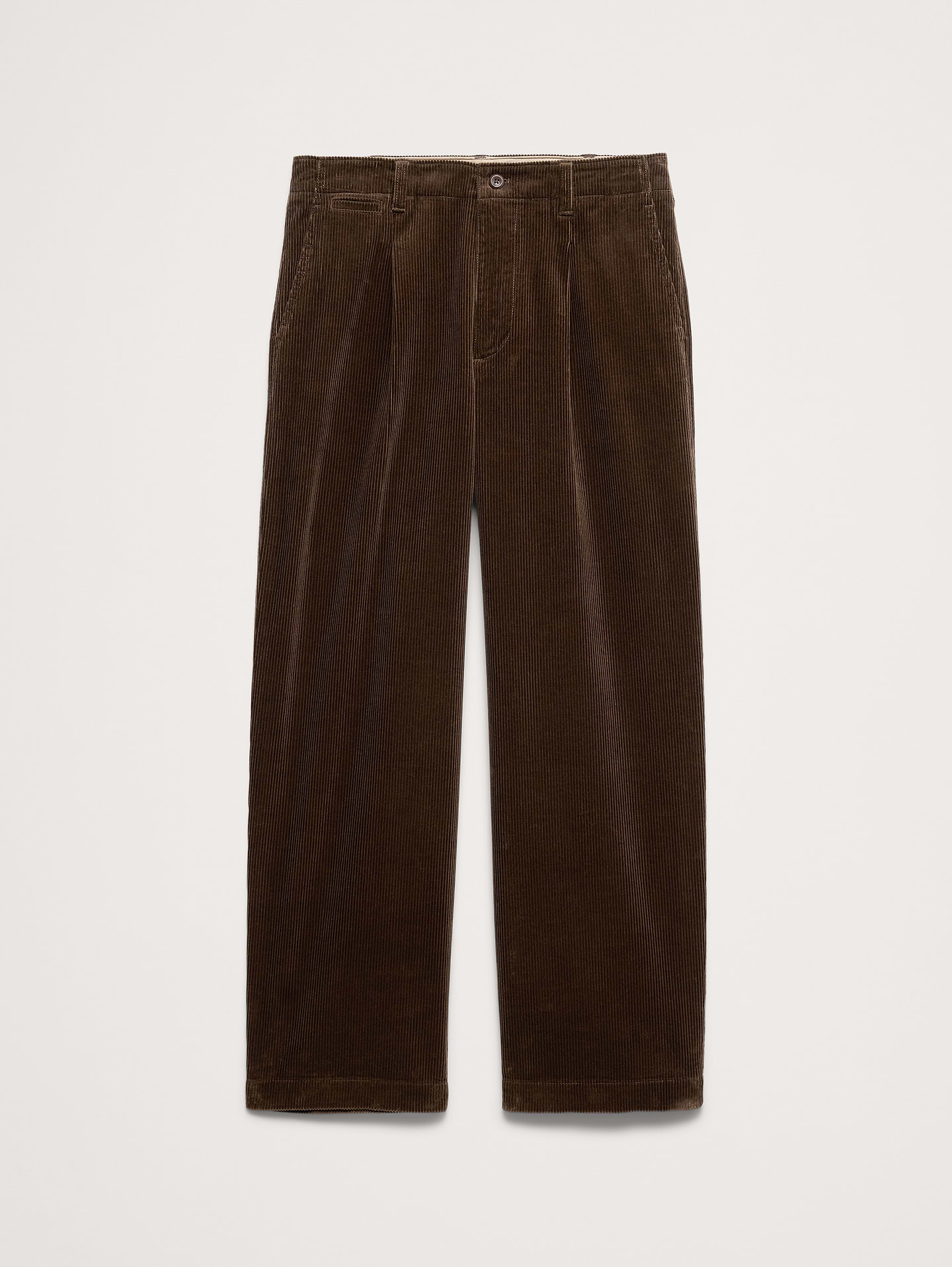 Image 5 de 8, Pantalon ample en velours côtelé plissé
