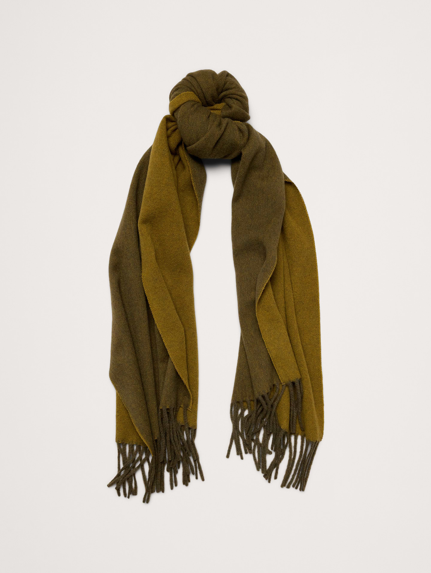 Image 1 of 8, This double-sided scarf is expertly woven for us in Italy from a wool-cashmere blend that layers well through the coldest seasons. We added short, fringed ends for a timeless look and a touch of texture., Fabric from Italy's Manifattura Big., Product #906931