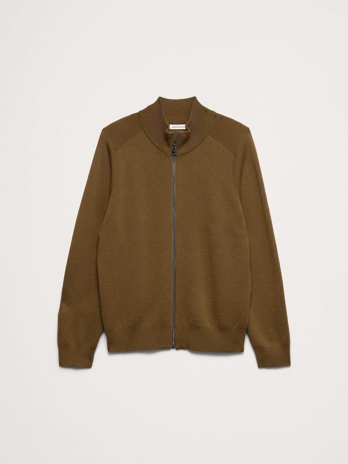 Image 4 of 4, Double-Faced Merino Sweater Jacket with Suede Elbow Patches