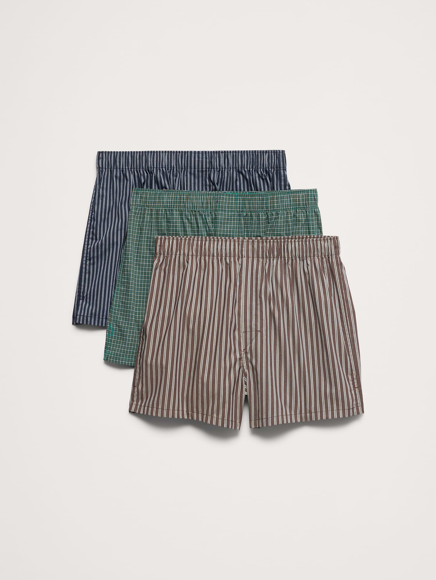 Image 1 of 1, Our boxers are made from crisp, lightweight cotton poplin that undergoes a special wash for an even softer feel., Set of 3., Product #906935