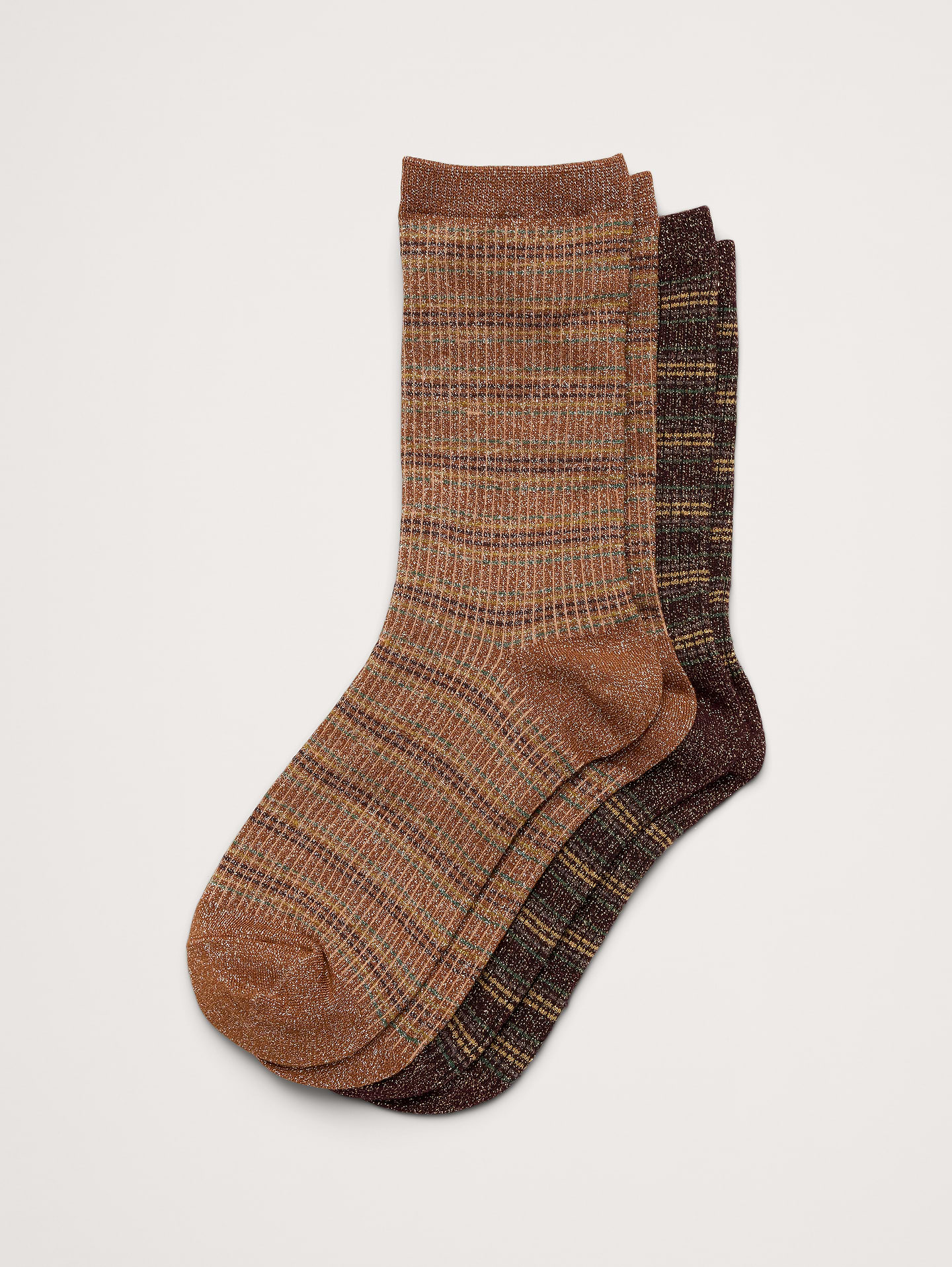 Image 1 of 1, Bring a little light to the season with these softly shimmering socks, crafted with one of our favorite, lightweight sparkle yarns., Set of 2., Product #915477