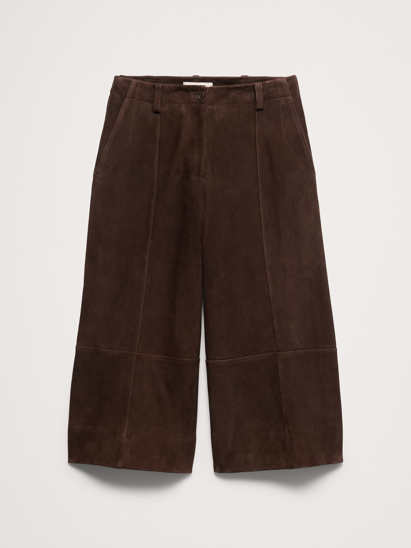 Image 6 de 7, Jupe-culotte à taille haute en suède