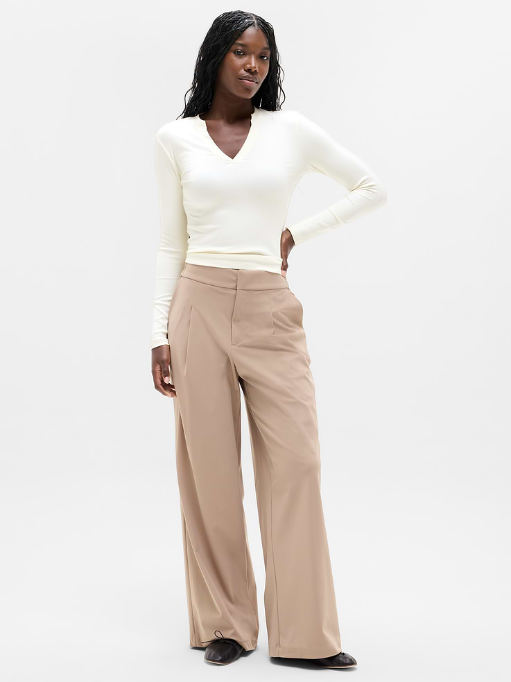 Image 2 of 5, Signature Rib V-Neck Top