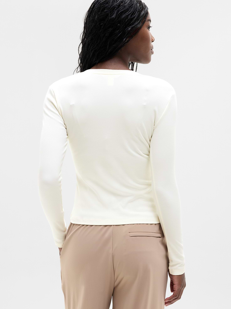 Image 3 of 5, Signature Rib V-Neck Top