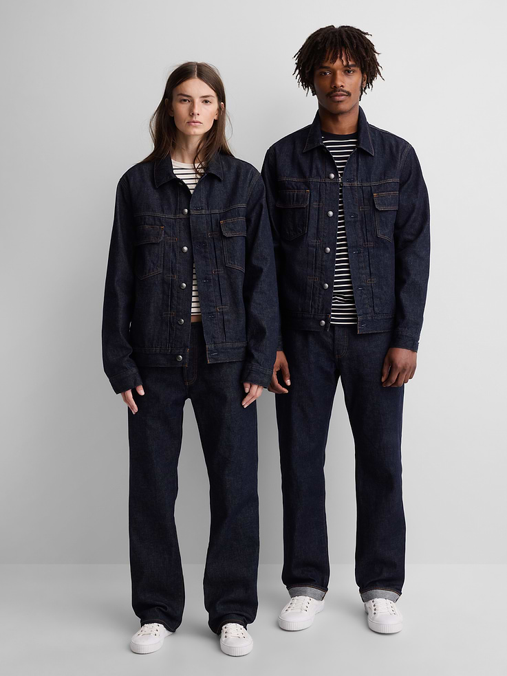 Image 7 of 10, Gap × A.P.C. Japanese Denim Relaxed Straight Jeans, Cardmember Early Access
