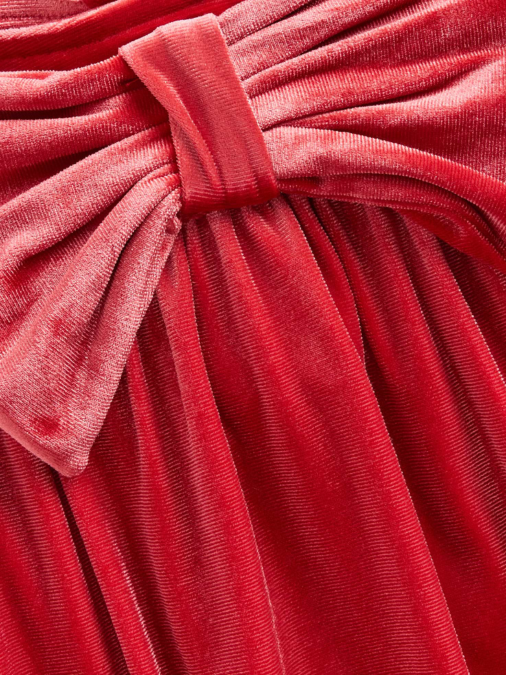 Image 4 of 4, Baby & Toddler Velour Bow Dress