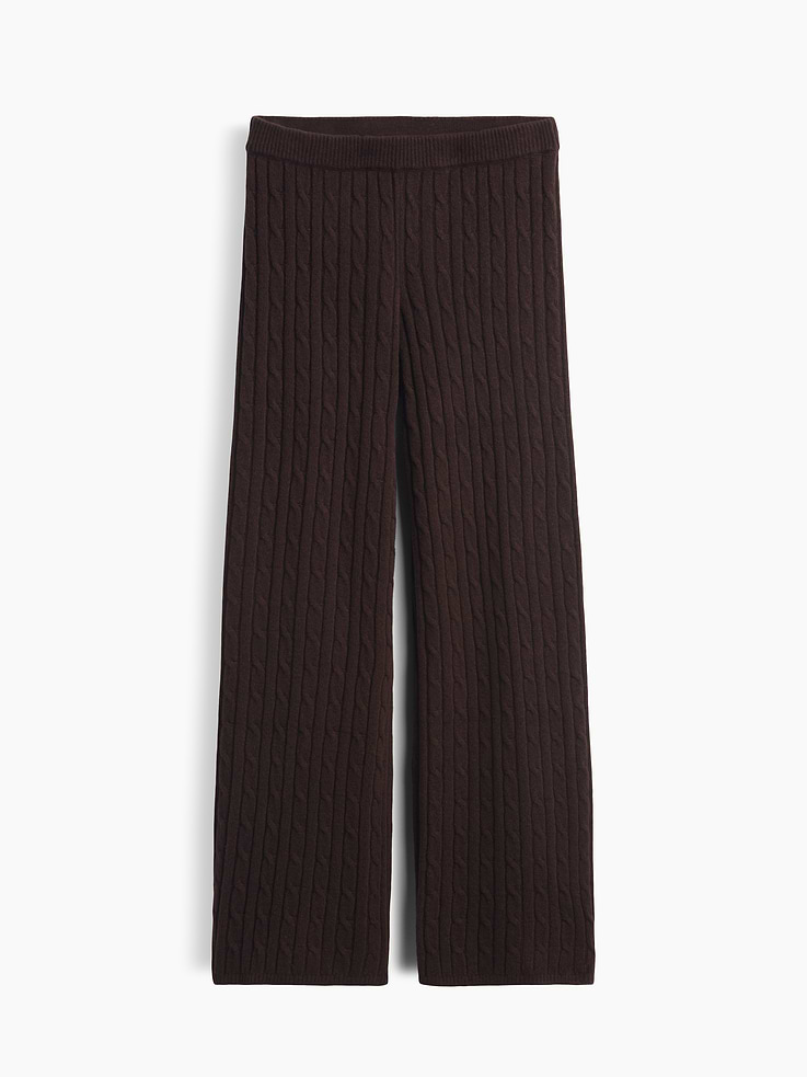 Image 6 of 6, CashSoft Cable-Knit Sweater Pants