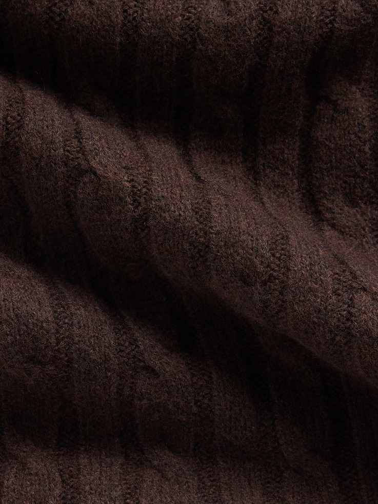 Image 4 de 5, Cardigan en tricot torsadé à glissière Effet cachemire