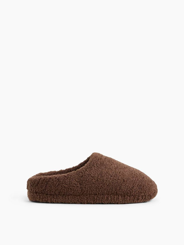 Image 1 of 4, These slippers are made with a cozy sherpa outer., Soft sole., Product #1191123