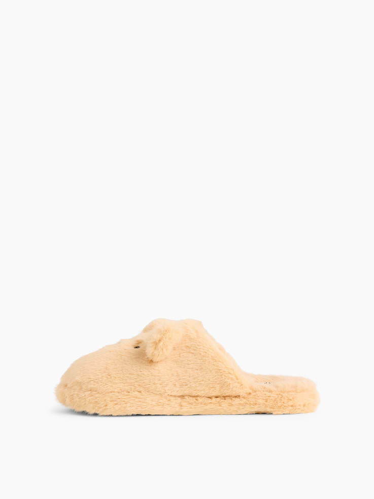 Image 4 of 4, Faux Fur Brannan Bear Slippers
