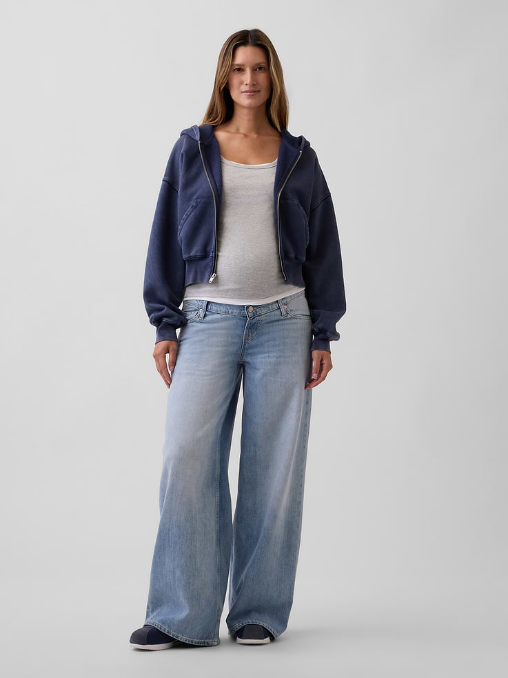 Maternity UltraSoft Full-Panel Baggy Jeans | Gap