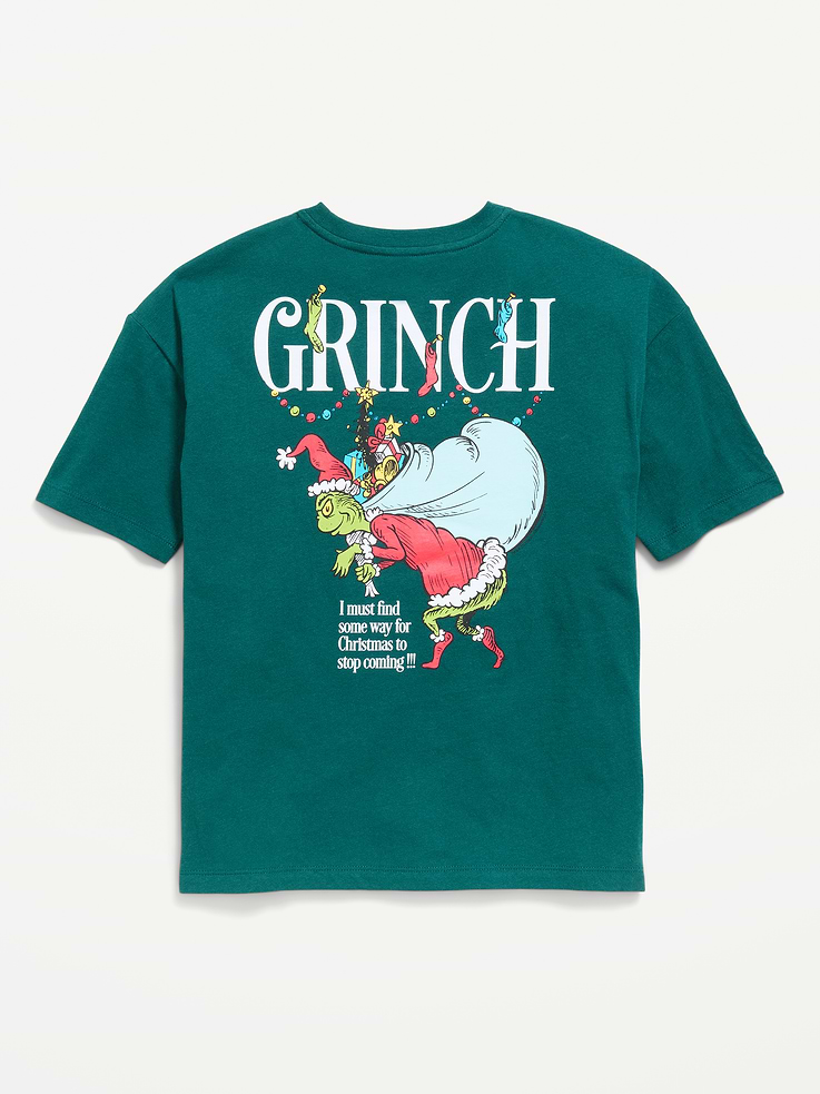 Image 2 de 2, T-shirt surdimensionné à imprimé Le Grincheuxde Dr. Seuss™ unisexe pour enfant