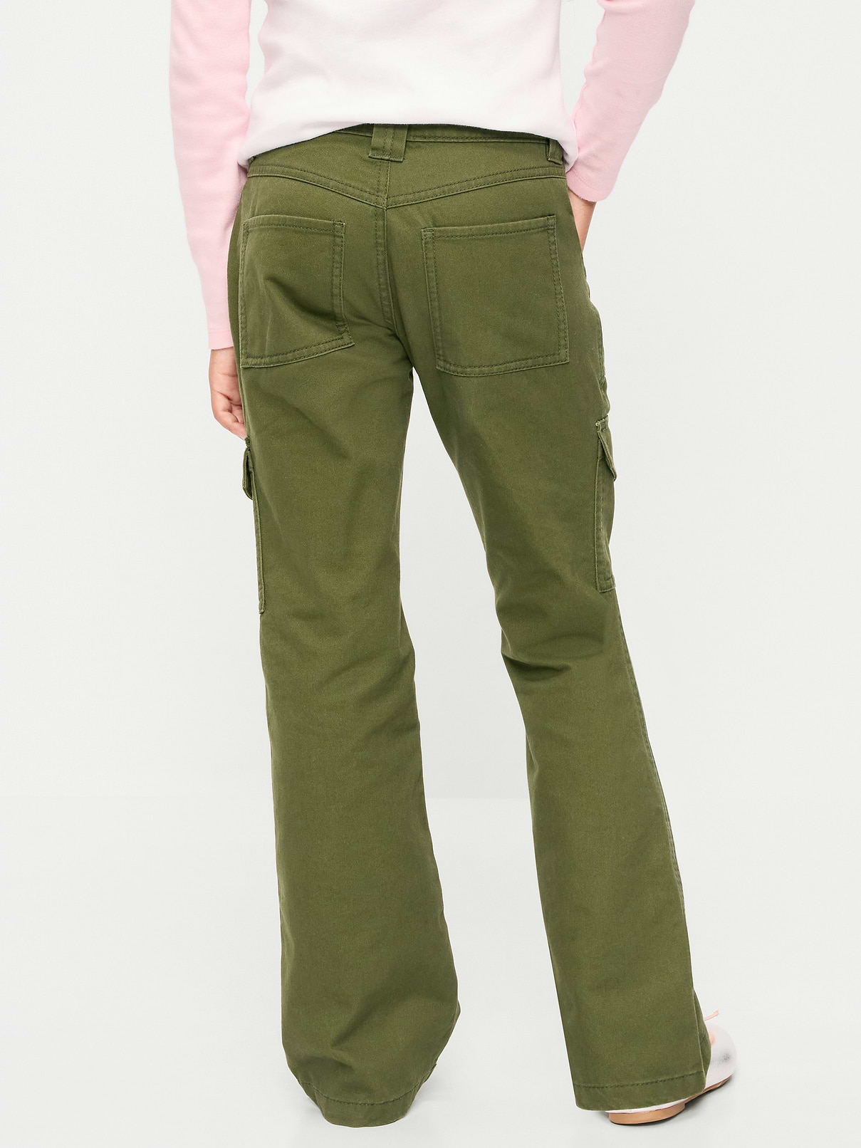 Image 2 of 5, Low-Rise Flare-Leg Utility Pants for Girls